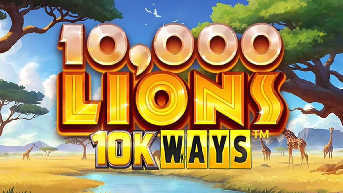 Cenário sombrio e imersivo do slot 10,000 Lions 10K Ways