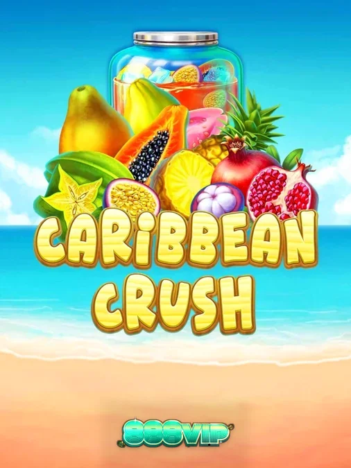 Interface vibrante e tropical do slot Caribbean Crush com frutas exóticas